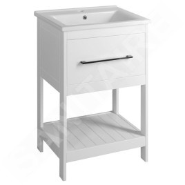 Aqualine Etide - Meuble lavabo 515x850x440 mm, 1x tiroir, blanc mat ET515