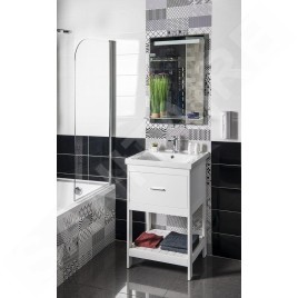 Aqualine Etide - Meuble lavabo 515x850x440 mm, 1x tiroir, blanc mat ET515