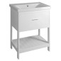 Aqualine Etide - Meuble lavabo 615x850x440 mm, 1x tiroir, blanc mat ET615 Aqualine Etide - Meuble lavabo 615x850x440 mm, 1x tiroir, blanc mat ET615