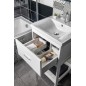 Aqualine Etide - Meuble lavabo 615x850x440 mm, 1x tiroir, blanc mat ET615 Aqualine Etide - Meuble lavabo 615x850x440 mm, 1x tiroir, blanc mat ET615
