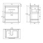 Aqualine Etide - Meuble lavabo 715x850x440 mm, 1x tiroir, blanc mat ET725 Aqualine Etide - Meuble lavabo 715x850x440 mm, 1x tiroir, blanc mat ET725