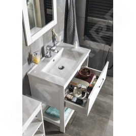 Aqualine Etide - Meuble lavabo 715x850x440 mm, 1x tiroir, blanc mat ET725