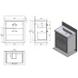 Aqualine Favolo - Meuble-vasque, 670x725x446 mm, blanc mat FV270 Aqualine Favolo - Meuble-vasque, 670x725x446 mm, blanc mat FV270