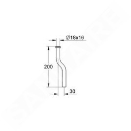 Grohe Pièces de rechange - Tuyau de chasse d'eau d'urinoir, chrome 37038000