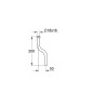 Grohe Pièces de rechange - Tuyau de chasse d'eau d'urinoir, chrome 37040000