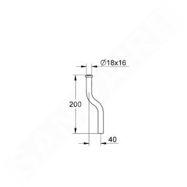 Grohe Pièces de rechange - Tuyau de chasse d'eau d'urinoir, chrome 37039000