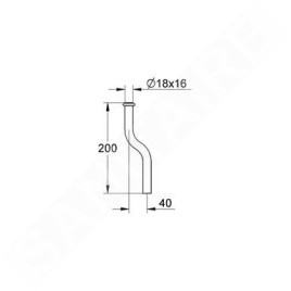 Grohe Pièces de rechange - Tuyau de chasse d'eau d'urinoir, chrome 37039000