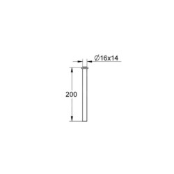 Grohe Pièces de rechange - Prolongement de tuyau de chasse d'eau, chrome 37042000