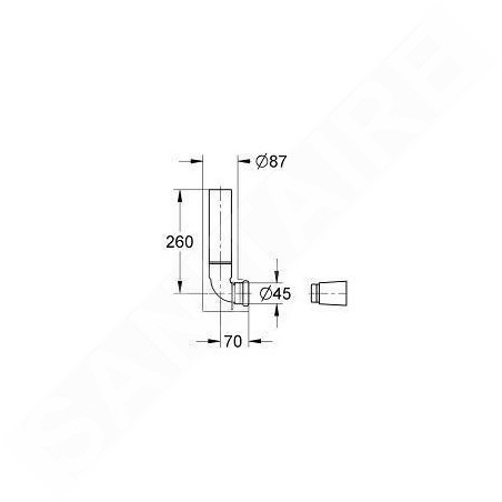 Grohe Accessoires - Tuyau de chasse d'eau encastré 43908000