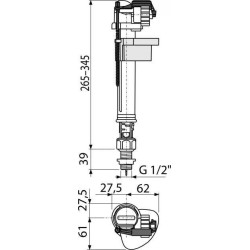 Alcadrain Accessoires - Soupape de remplissage par le bas 1/2" A17-1/2