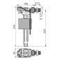Alcadrain Accessoires - Robinet de remplissage latéral pour réservoirs de chasse d'eau en céramique A160-1/2