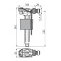 Alcadrain Toilet accessoires - Valve de remplissage pour réservoirs en plastique, latérale A150P-1/2