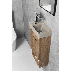 Sapho Latus - Meuble pour lave-mains 30x53x17 mm, 1 porte D/G, chêne sherwood LT711-1515