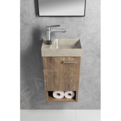 Sapho Latus - Meuble pour lave-mains 30x53x17 mm, 1 porte D/G, chêne sherwood LT711-1515