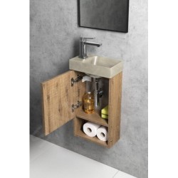 Sapho Latus - Meuble pour lave-mains 30x53x17 mm, 1 porte D/G, chêne sherwood LT711-1515