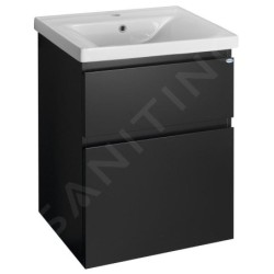 Aqualine Altair - Meuble sous lavabo 57x73x45 cm, noir mat AI660