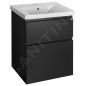 Aqualine Altair - Meuble sous lavabo 57x73x45 cm, noir mat AI660