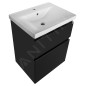 Aqualine Altair - Meuble sous lavabo 57x73x45 cm, noir mat AI660