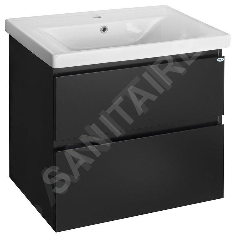 Aqualine Altair - Meuble sous lavabo 67x60x45 cm, noir mat AI670 Aqualine Altair - Meuble sous lavabo 67x60x45 cm, noir mat AI670