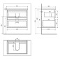 Aqualine Altair - Meuble sous lavabo 67x60x45 cm, noir mat AI670 Aqualine Altair - Meuble sous lavabo 67x60x45 cm, noir mat AI670