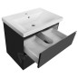 Aqualine Altair - Meuble sous lavabo 67x60x45 cm, noir mat AI670 Aqualine Altair - Meuble sous lavabo 67x60x45 cm, noir mat AI670