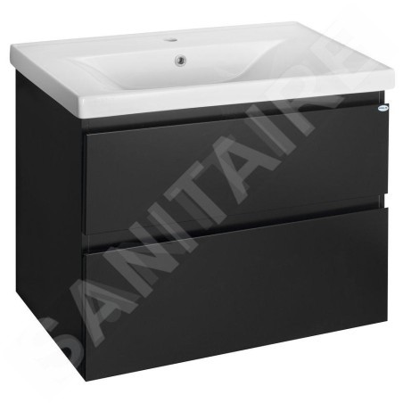 Aqualine Altair - Meuble sous lavabo 78x60x45 cm, noir mat AI680