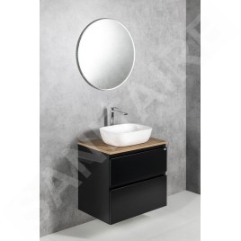 Aqualine Altair - Meuble sous lavabo 78x60x45 cm, noir mat AI680