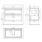 Aqualine Altair - Meuble sous lavabo 87x60x45 cm, noir mat AI690 Aqualine Altair - Meuble sous lavabo 87x60x45 cm, noir mat AI690