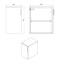 Sapho Cirasa - Armoire latérale, 30x52x46 cm, 1 porte, blanc CR302-3030