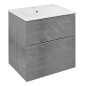 Sapho Cirasa - Meuble-lavabo 59x64x46 cm, 2 tiroirs, chêne argenté CR601-1111 Sapho Cirasa - Meuble-lavabo 59x64x46 cm, 2 tiroirs, chêne argenté CR601-1111