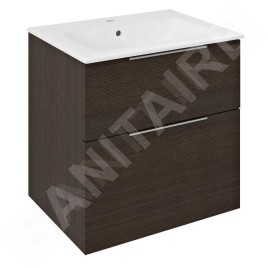 Sapho Cirasa - Meuble lavabo, 59x64x46 cm, 2 tiroirs, pin rustique CR601-1616