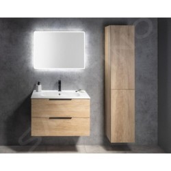 Sapho Cirasa - Meuble-lavabo 59x64x46 cm, 2 tiroirs, chêne Alabama CR601-2222