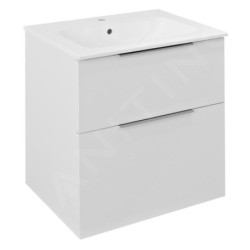 Sapho Cirasa - Meuble-lavabo, 59x64x46 cm, 2 tiroirs, blanc CR601-3030