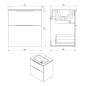 Sapho Cirasa - Meuble-lavabo, 59x64x46 cm, 2 tiroirs, blanc CR601-3030 Sapho Cirasa - Meuble-lavabo, 59x64x46 cm, 2 tiroirs, blanc CR601-3030