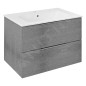 Sapho Cirasa - Meuble-lavabo 70x52x46 cm, 2 tiroirs, chêne argenté CR701-1111