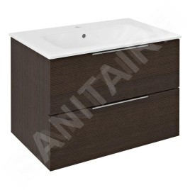 Sapho Cirasa - Meuble lavabo, 70x52x46 cm, 2 tiroirs, pin rustique CR701-1616