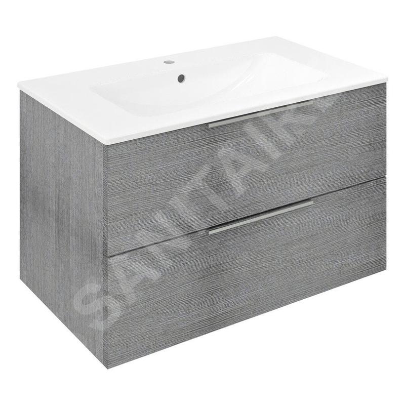 Sapho Cirasa - Meuble-lavabo 80x52x46 cm, 2 tiroirs, chêne argenté CR801-1111 Sapho Cirasa - Meuble-lavabo 80x52x46 cm, 2 tiroirs, chêne argenté CR801-1111
