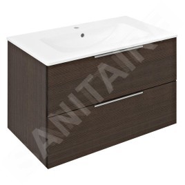 Sapho Cirasa - Meuble lavabo, 80x52x46 cm, 2 tiroirs, pin rustique CR801-1616
