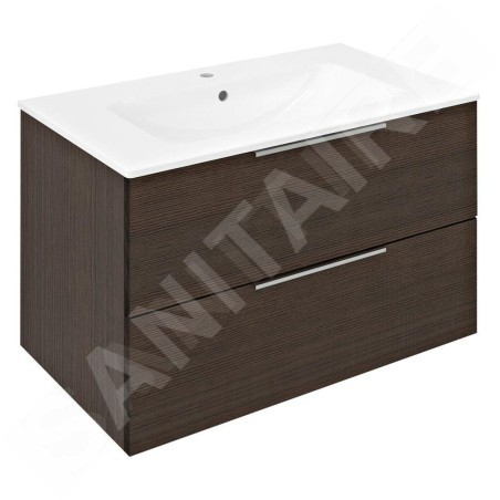 Sapho Cirasa - Meuble lavabo, 80x52x46 cm, 2 tiroirs, pin rustique CR801-1616
