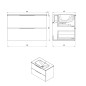 Sapho Cirasa - Meuble lavabo, 80x52x46 cm, 2 tiroirs, pin rustique CR801-1616 Sapho Cirasa - Meuble lavabo, 80x52x46 cm, 2 tiroirs, pin rustique CR801-1616