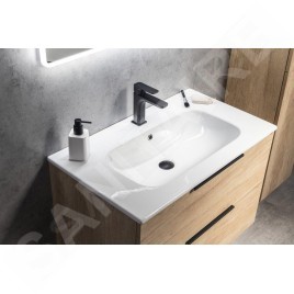 Sapho Cirasa - Meuble lavabo, 80x52x46 cm, 2 tiroirs, pin rustique CR801-1616