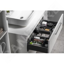 Sapho Cirasa - Meuble lavabo, 80x52x46 cm, 2 tiroirs, pin rustique CR801-1616