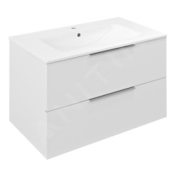 Sapho Cirasa - Meuble-lavabo, 80x52x46 cm, 2 tiroirs, blanc CR801-3030