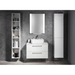 Sapho Cirasa - Meuble-lavabo, 80x52x46 cm, 2 tiroirs, blanc CR801-3030