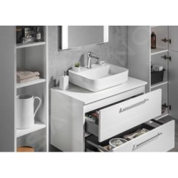 Sapho Cirasa - Meuble-lavabo, 80x52x46 cm, 2 tiroirs, blanc CR801-3030