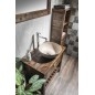 Sapho Brand - Meuble lavabo 73x80x50 cm, 1 tiroir, épicéa teinté BA083S Sapho Brand - Meuble lavabo 73x80x50 cm, 1 tiroir, épicéa teinté BA083S