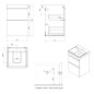 Sapho Sitia - Meuble lavabo 70x46x44 cm, 2 tiroirs, pin rustique SI050-1616 Sapho Sitia - Meuble lavabo 70x46x44 cm, 2 tiroirs, pin rustique SI050-1616