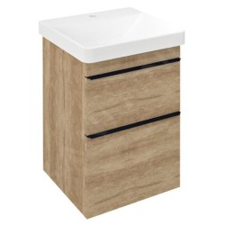 Sapho Sitia - Meuble-lavabo 70x46x44 cm, 2 tiroirs, chêne Alabama SI050-2222