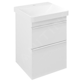 Sapho Sitia - Meuble-lavabo, 70x46x44 cm, 2 tiroirs, blanc mat SI050-3131