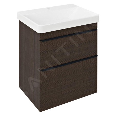 Sapho Sitia - Meuble lavabo 70x56x44 cm, 2 tiroirs, pin rustique SI060-1616